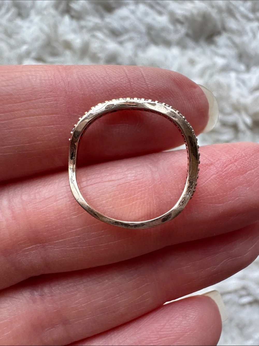 Sterling Plated Wave Ring